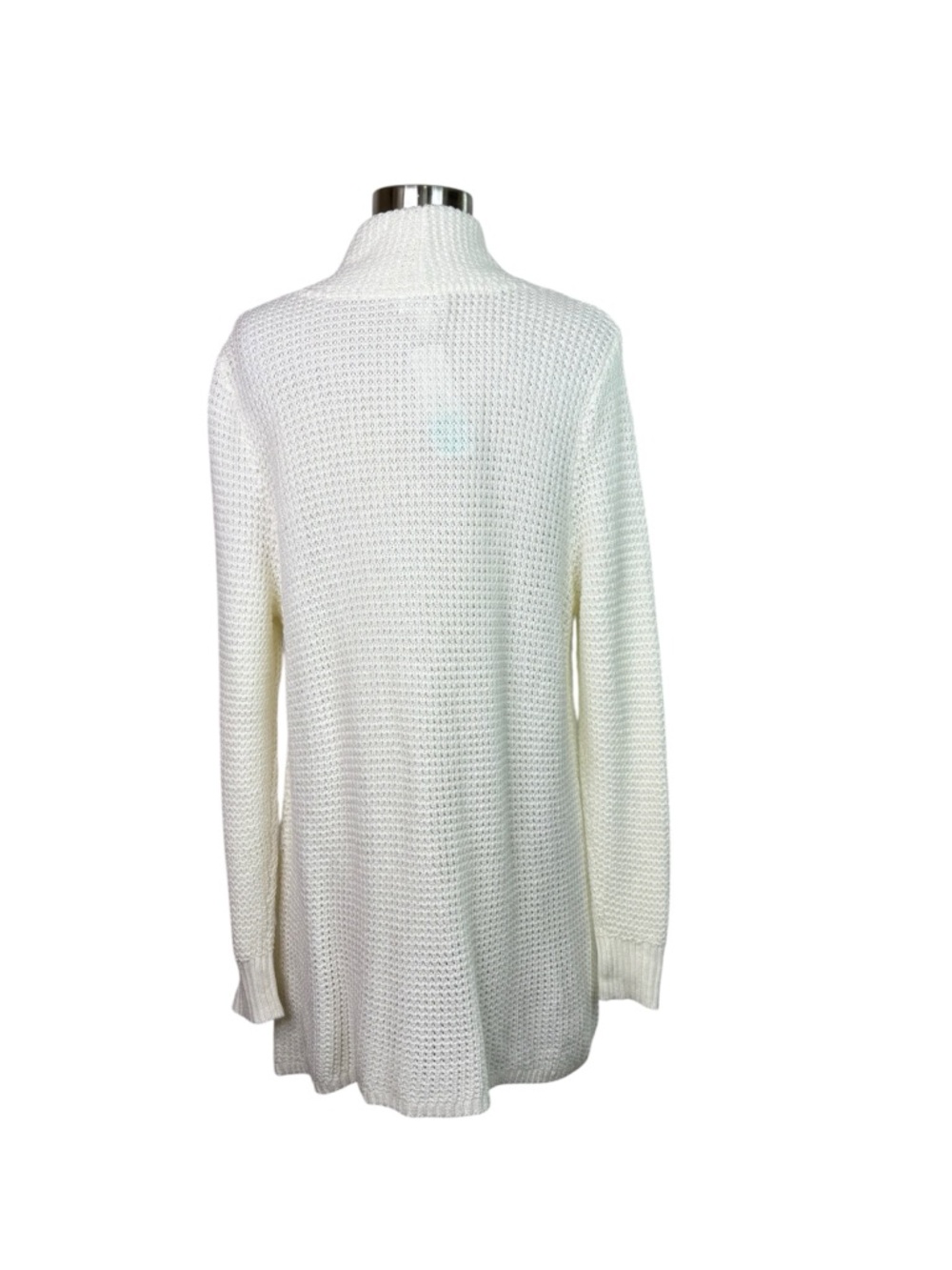 Market & Spruce Tabatha Waffle Knit Cotton Blend Cocoon Cardigan, XL Off white - Picture 10 of 13